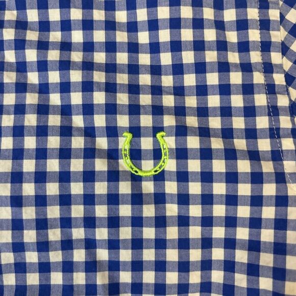 Vineyard Vines Kentucky Derby Gingham Shirt Long SLeeve Button Down Mens Medium - Picture 6 of 7
